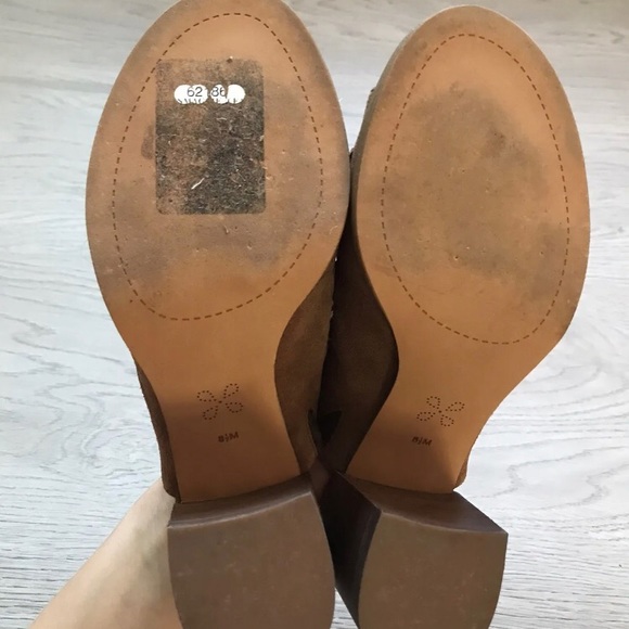 NEW Caslon Cognac Suede Maggie Slide Sandal Block Wood Heel Size 8.5, Brown - Picture 12 of 12